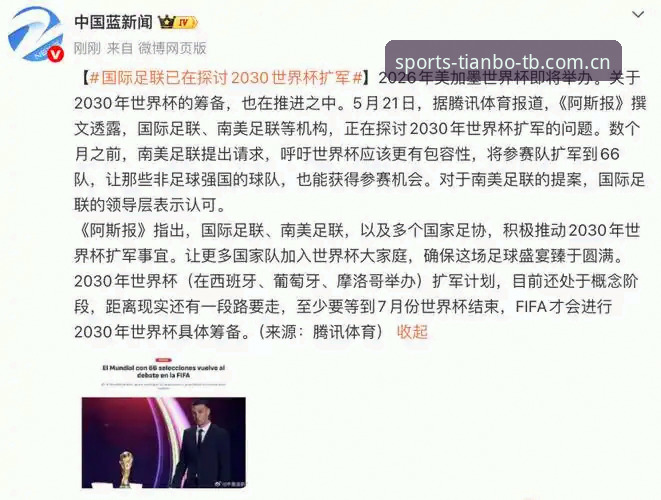 2030年世界杯扩军至66队的深层影响与天博体育平台观赛心得